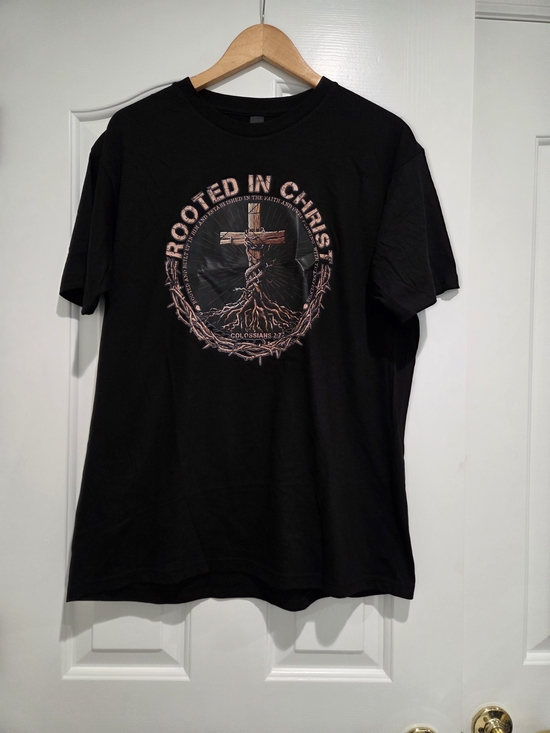 Other - Rooted in Christ Black Graphic Tee